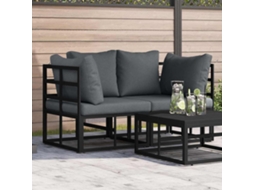 Vidaxl 2 Unid. Móveis Para Exterior Metal Preto E Anthracite