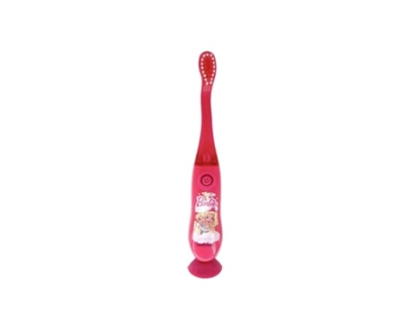 TINOKOU Escova de Dentes Infantil Iluminada com Ventosa Barbie Rosa