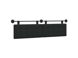 Conjunto 1 Cabeceira De Quarto Vidaxl Preto Tecido (190 X 55 X 5 Cm)