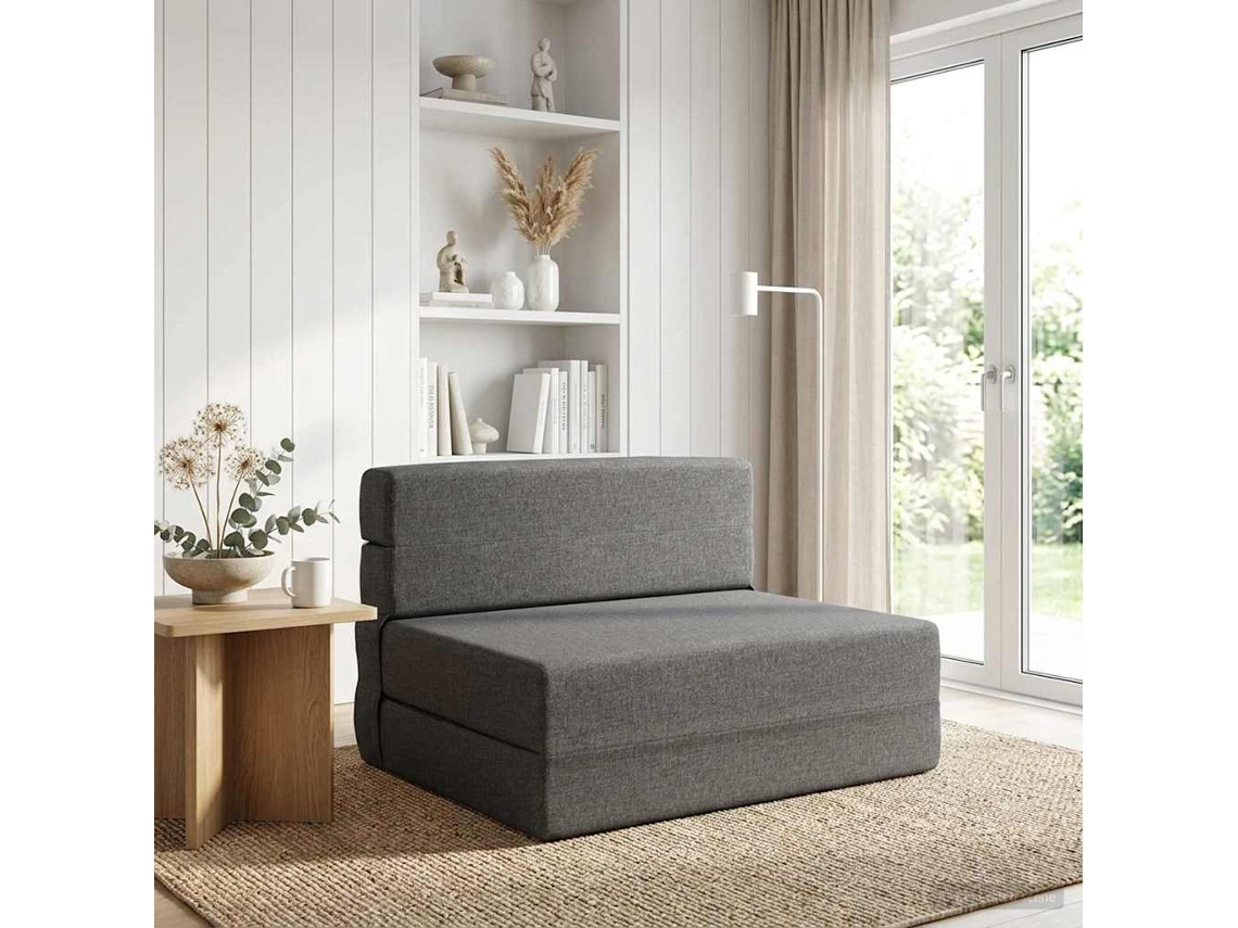 Vidaxl Sofá Cama Dobrável Cinzento-claro 70 X 72 X 60 Cm Tecido
