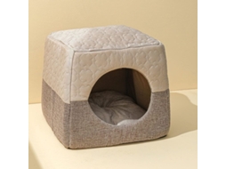 Cama de interior para gatos até 7kg, 37x33x30cm, design 3 em 1, quente | S/MARCA