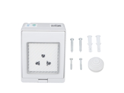 Tomada Wi-Fi Impermeável IP55 Controle Remoto App para Banheiro Exterior | S/MARCA