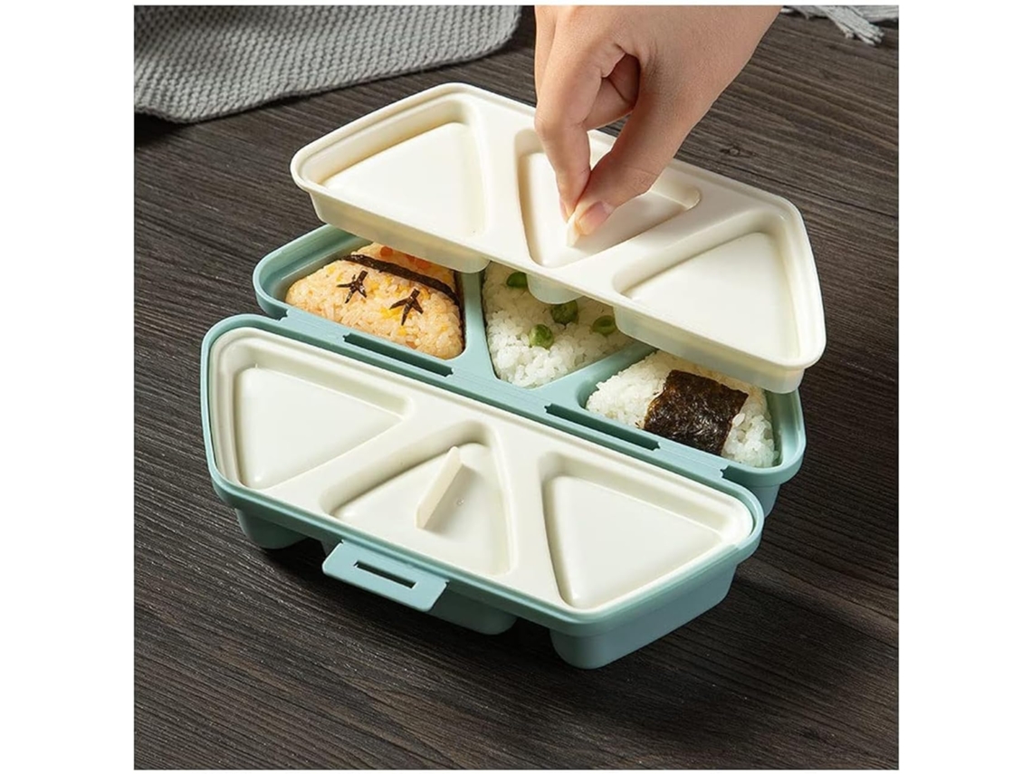 Molde Triangular Para Sushi, Com Capacidade Para 6 Bolinhos De Arroz Onigiri, Antiaderente