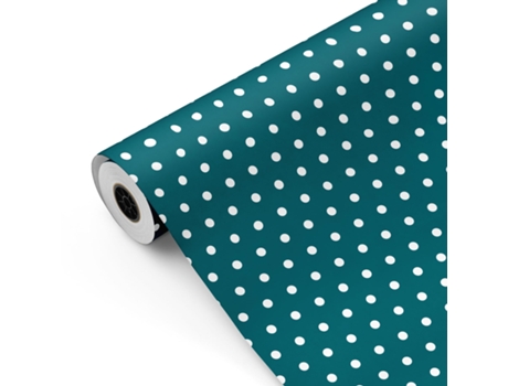 Bobina De Papel De Presente, Rolo Grande 62cm X 100m • Poás Turquesa • Ideal Para Lojas Negócios Comércio Embalar Presentes Aniversários Fiesta Paper