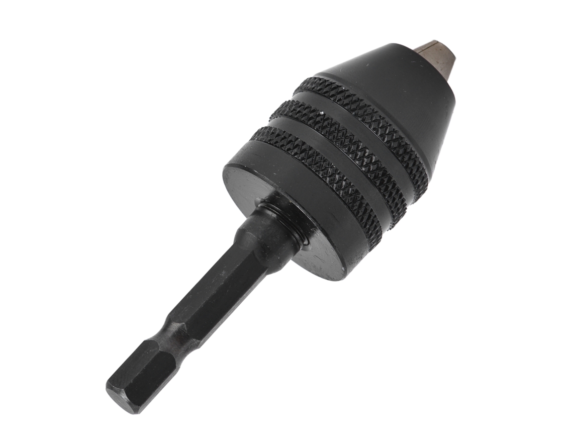 Conversor De Mandril De Taladro Sem Chave 3 Garras 1/4 Polegada Hexagonal 0,6‑8mm Preto Para Parafusadeira De Impacto