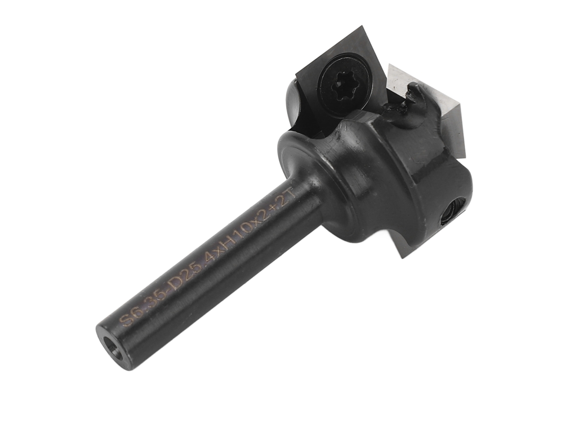 Broca De Roteador Para Cnc, Superfície De Spoilboard, Cabo De 1/4", 4 Lâminas, Aplanador De Chapas, Lâmina De Carbeto, Diâmetro De Corte De 1"