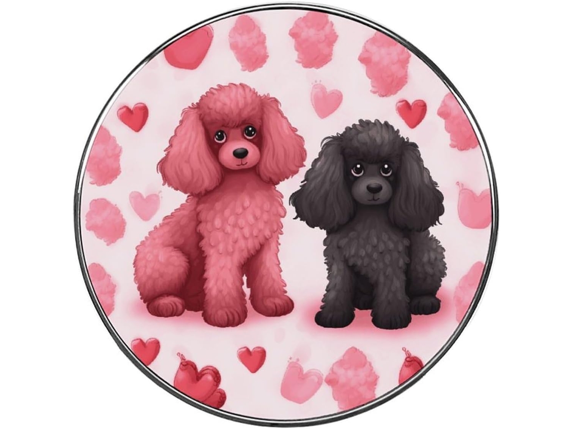 Ímã De Geladeira Com Poodle Rosa, Feito De Liga Metálica, Ideal Para Quadro Branco, Armário, Cozinha, Escritório E