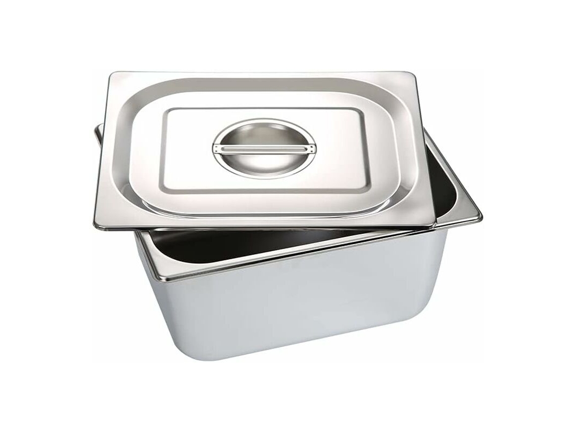 66365z 1, 3 Bandeja De Aço Inoxidável 325 X 175 X 150 Mm Panela De Grande Capacidade Design Com Cantos Arredondados Recipiente