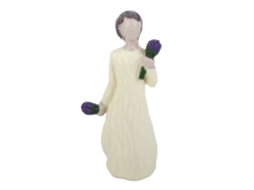 Estátua de Menina com Flores Willow Tree