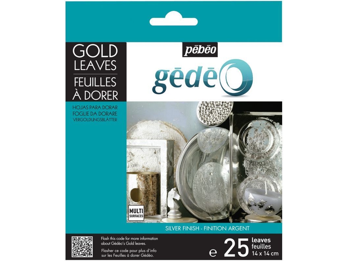 25 Folhas de Ouro Dourado 14x14 cm Pébéo