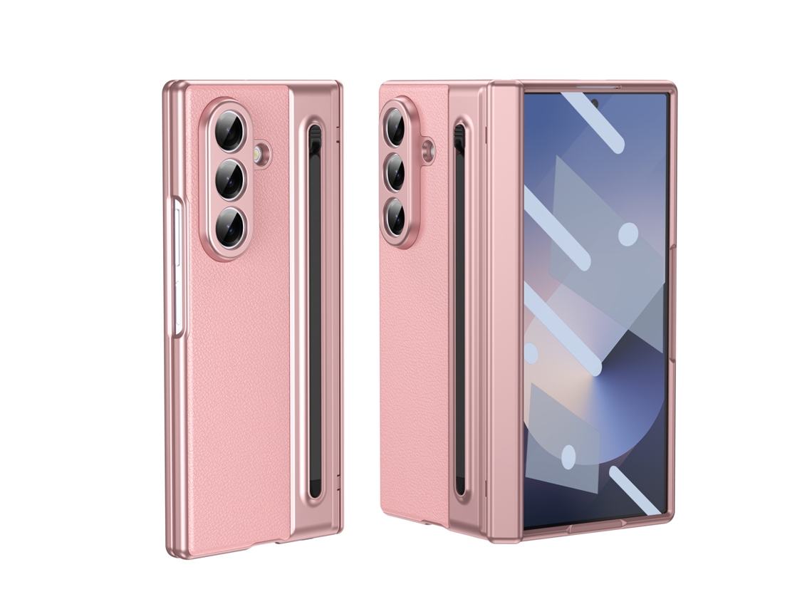 Capa Para Samsung Galaxy Z Fold8 Ultra, Capa Protetora De Película Temperada Tudo Em Um Digitallab (rosa)