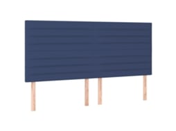 Cabeceira Azul 200x5x118/128 Cm Tecido MAISON EXCLUSIVE