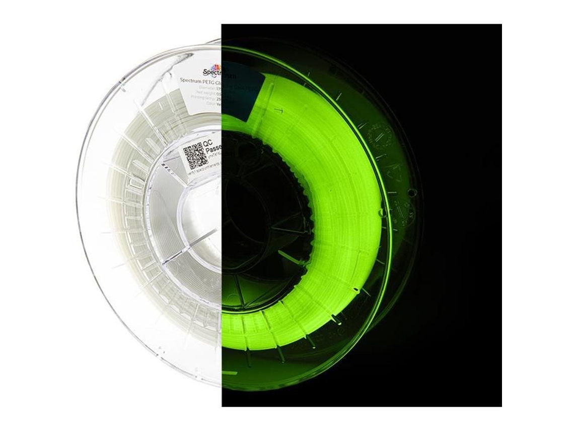 Filamento Spectrum Pla Brilhante Não Escuro 1,75mm Amarelo Verde 0,5kg