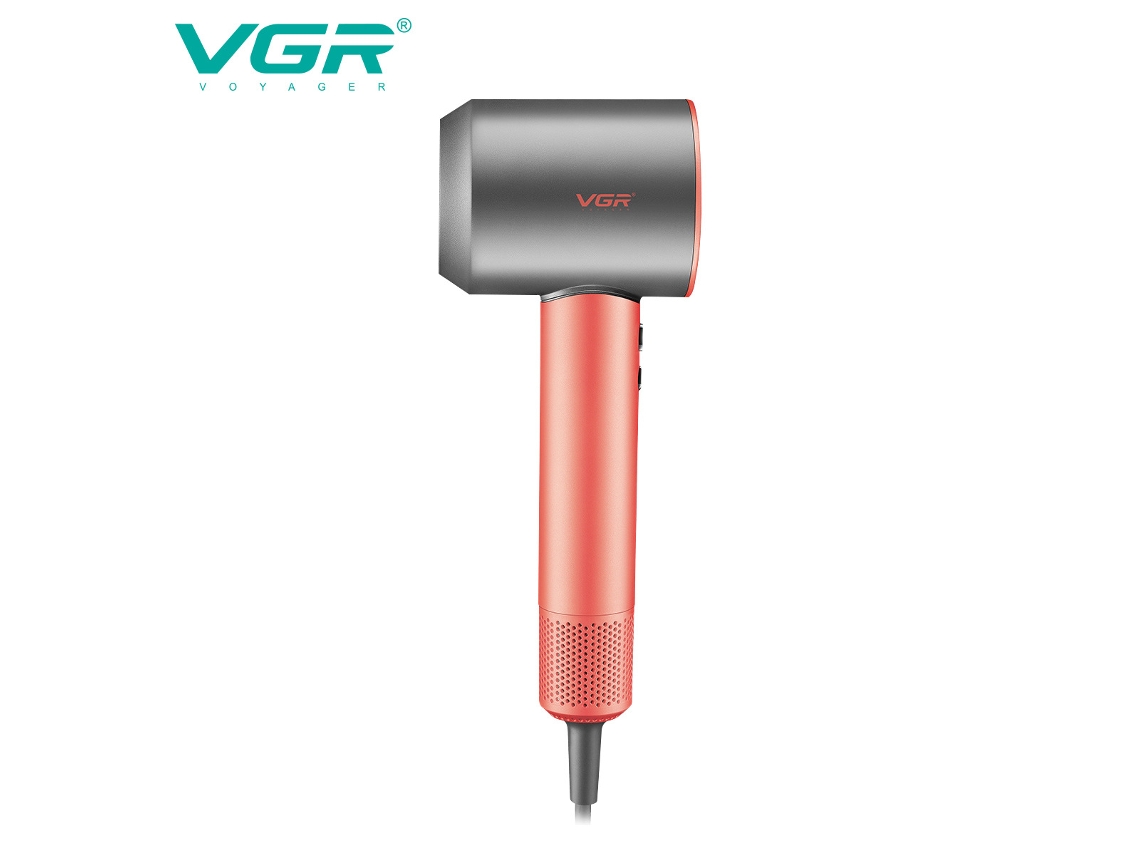 (padrão Europeu Rosa) Secador De Cabelo Silencioso Com Íons Negativos E Múltiplas Configurações De Temperatura Para Cuidados Com Os Cabelos