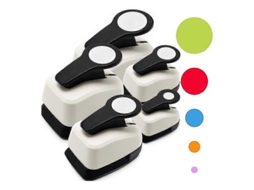 Punch Redondo para Manualidades de Papel, 5 Tamanhos Diferentes (2", 1,5", 1", 5/8", 3/8")