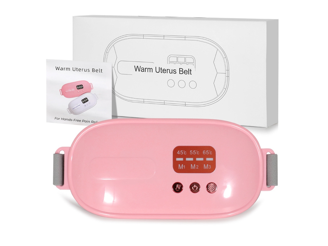 Cinto Uterino 3 Níveis de Calor + Vibração, Alivia Dores Menstruais e Aquece a Barriga, Presente Útil e Carinhoso para Mulher STELASPLEN