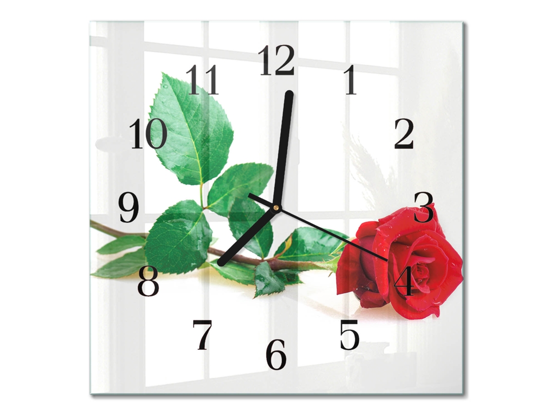 Relógio De Parede De Vidro Multicor Espelharte (30x30 Cm)