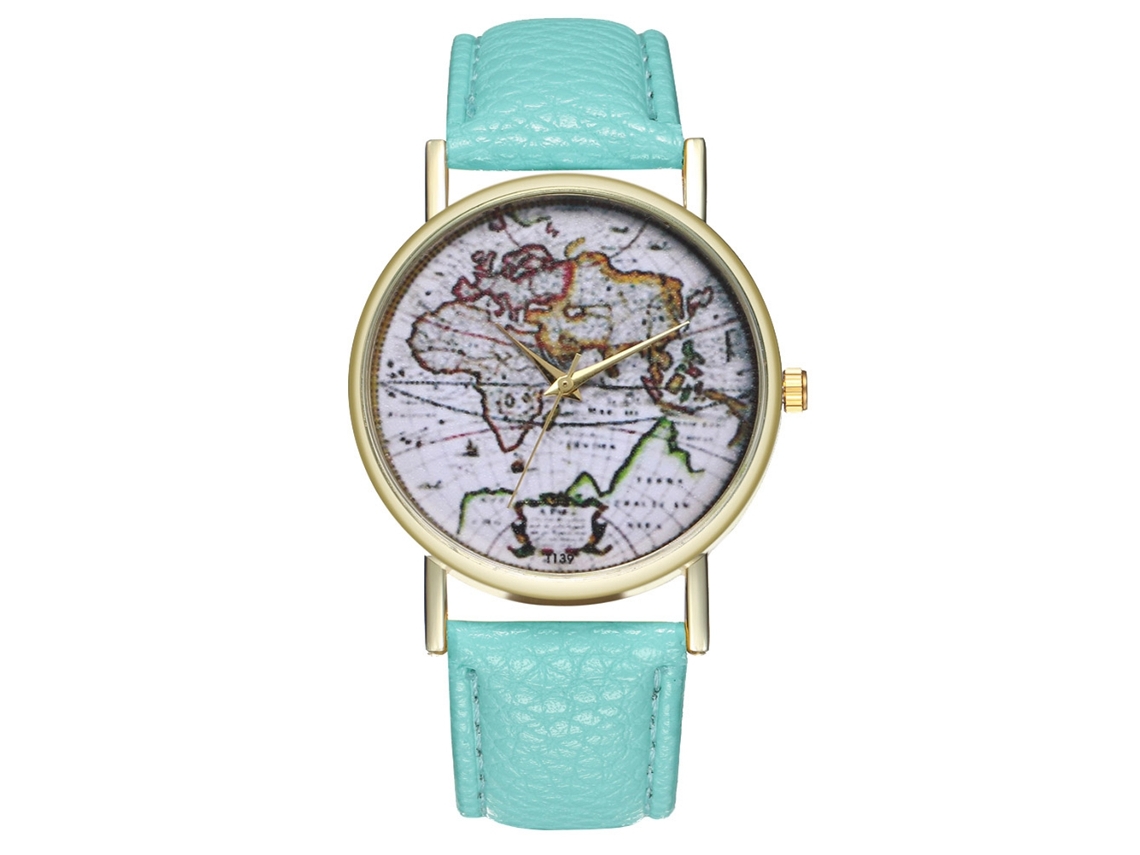 Reloj De Pulsera Redondo Analógico De Cuarzo Para Mujer Y Hombre (menta)