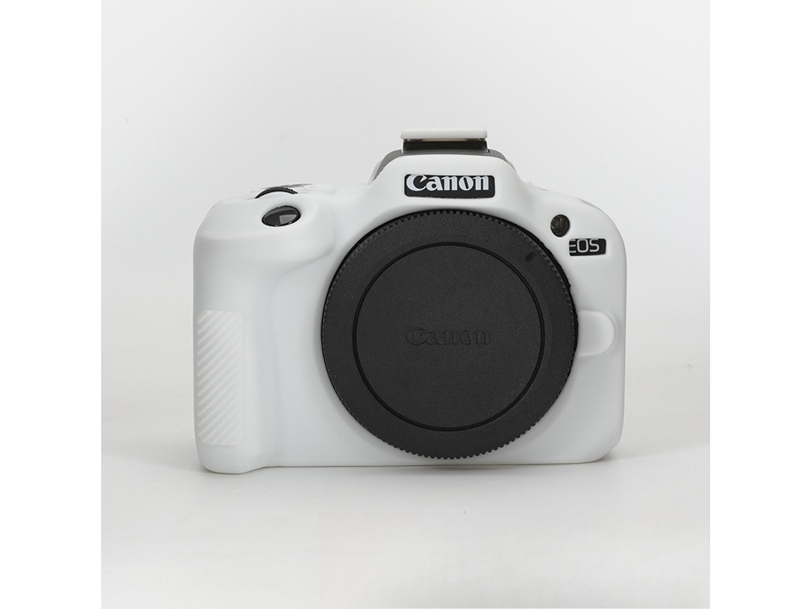Capa Silicone HEXINYIGJLY para Canon Eos R100macia Antirriscos, Proteção Anti Queda Branco