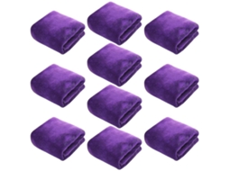 Rebe pacote de 10 Toalhas de Cabeleireiro Secagem Rápida para Cabelo, Mãos, Rosto Uso em Casa, Salão, Spa, Barbearia Deep Purple
