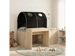 Vidaxl Cama Com Túnel 3 Unid. Carvalho Sonoma E Preto