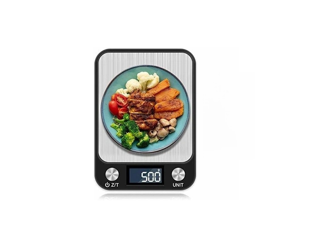 Balança De Cozinha Digital Compacta, Aço Inoxidável, Tecnologia Sensores