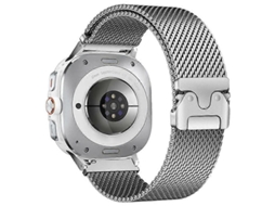 Pulseira De Aço Titânio Milanesa Com Fivela Tipo Guarda-chuva Para Samsung Galaxy Watch Ultra 47mm