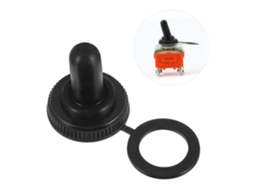 Pacote Com 20 Capas De Interruptor Alavanca Pretas Plástico À Prova D'água 12 Mm, Proteção