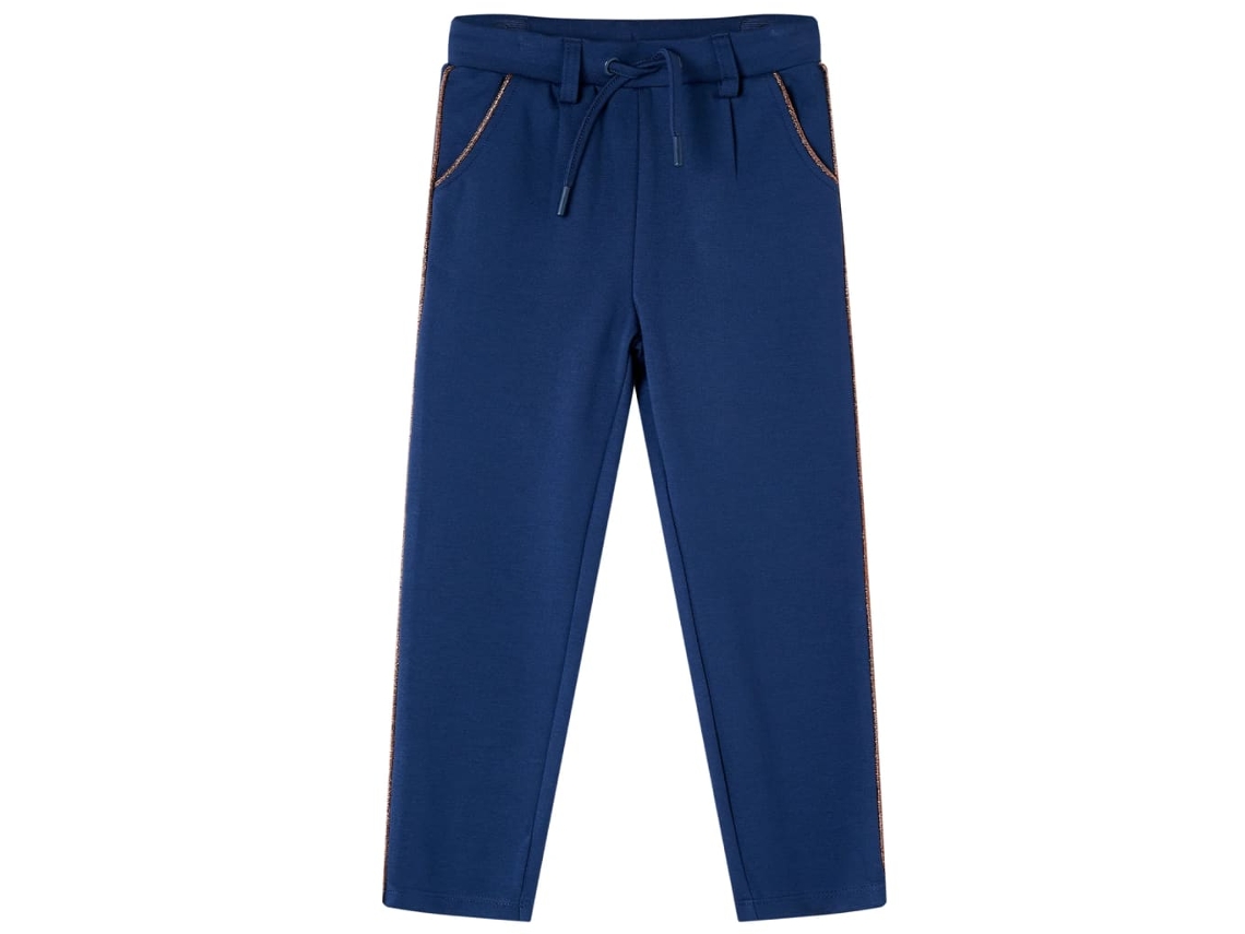 Calças De Criança Com Cordão Azul-marinho 128