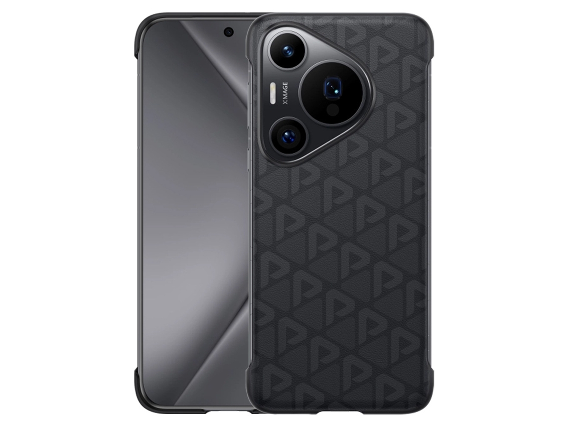 Capa Para Celular (preta) Huawei Pura70 Com Design Em Formato De P, Couro Resistente A Impactos, À Prova De Quedas, Ultrafina.