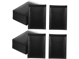 Conjunto de 50 Envelopes Pretos Acolchoados, Autoadesivos e Impermeáveis. SFUSHOS