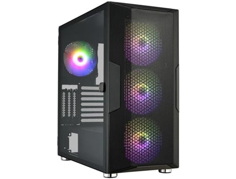 Gabinete Pc Fsp Cmt212b E Atx Vidro Temperado 4 Ventiladores Argb 140 Mm