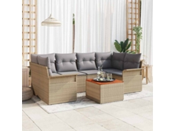 Vidaxl Conjunto De Sofá De Jardim 7 Unid. 6-número De Lugares