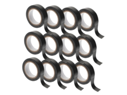 12 Rolos De Fita Isolante Elétrica Pvc Para Cabos, Fita Isolante Para Reformas Domésticas E Projetos Elétricos