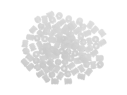 100 Peças De Porcas Inserção Nylon Branco