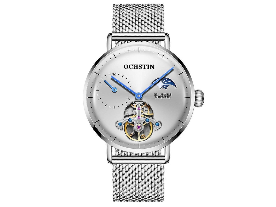Relógio Mecânico Ochstin 6121 Com Volante, Modelo Fashion, Totalmente Automático, Em Aço Inoxidável, Ideal Para Homens De Negócios.