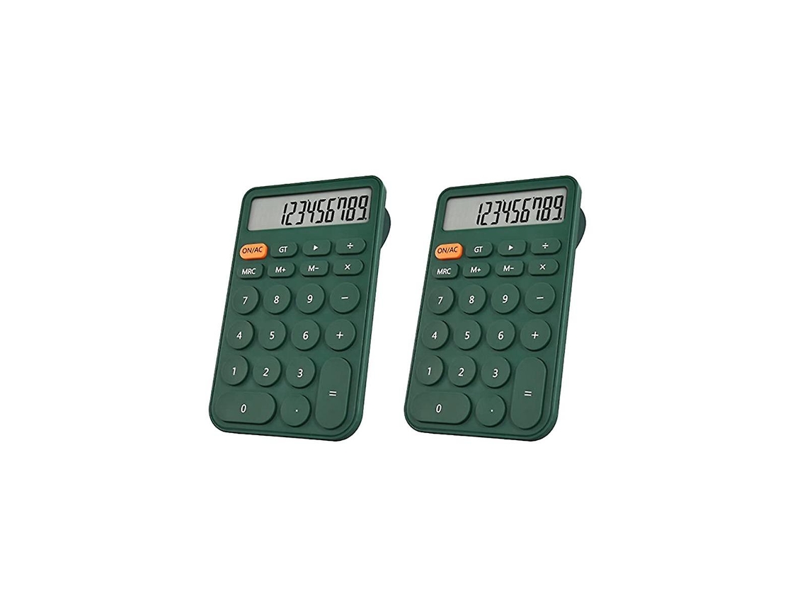 Pacote Com 2 Calculadoras Básicas, Mini Calculadoras De Bolso, Calculadora De Mesa De 12 Dígitos Para Escritório E Escola Everley891
