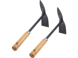 Topbathy Pá de Jardim Metal Besportble 2 Peças com Cabo Madeira Ferramenta Prática para Plantar, Afofar a