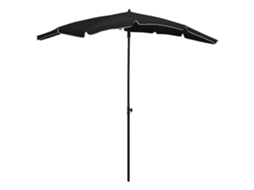 Vidaxl Guarda-sol De Jardim Com Poste 200x130 Cm Preto