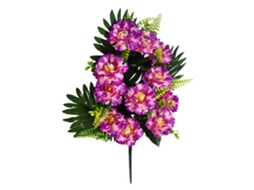 Flor de seda peônia roxa com 12 cabeças 56cm para decoração LAXISCREED