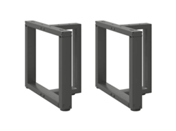 Vidaxl Pés Para Mesa De Centro Em Forma De T, 2 Peças, Antracite, 50x25x(42-43) Cm, Aço