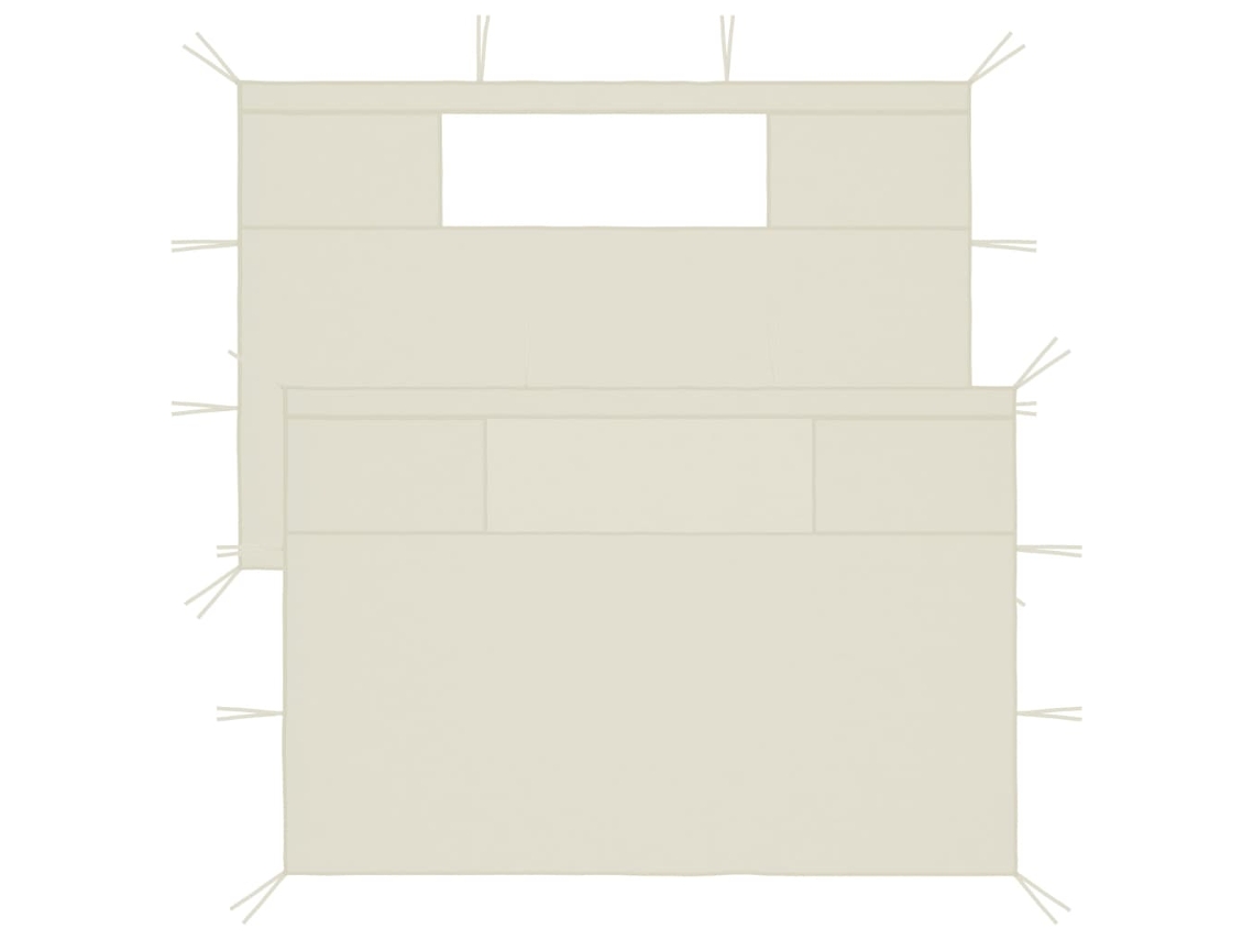 Gazebo Sidewall, Gazebo Sidewalls Vidaxl Creme Tecido (4.35 X 2.1 M)
