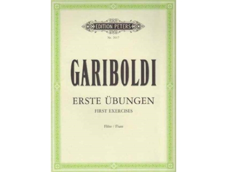 Livro 58 FIRST EXERCISES FOR FLUTE de GARIBOLDI (Alemão)
