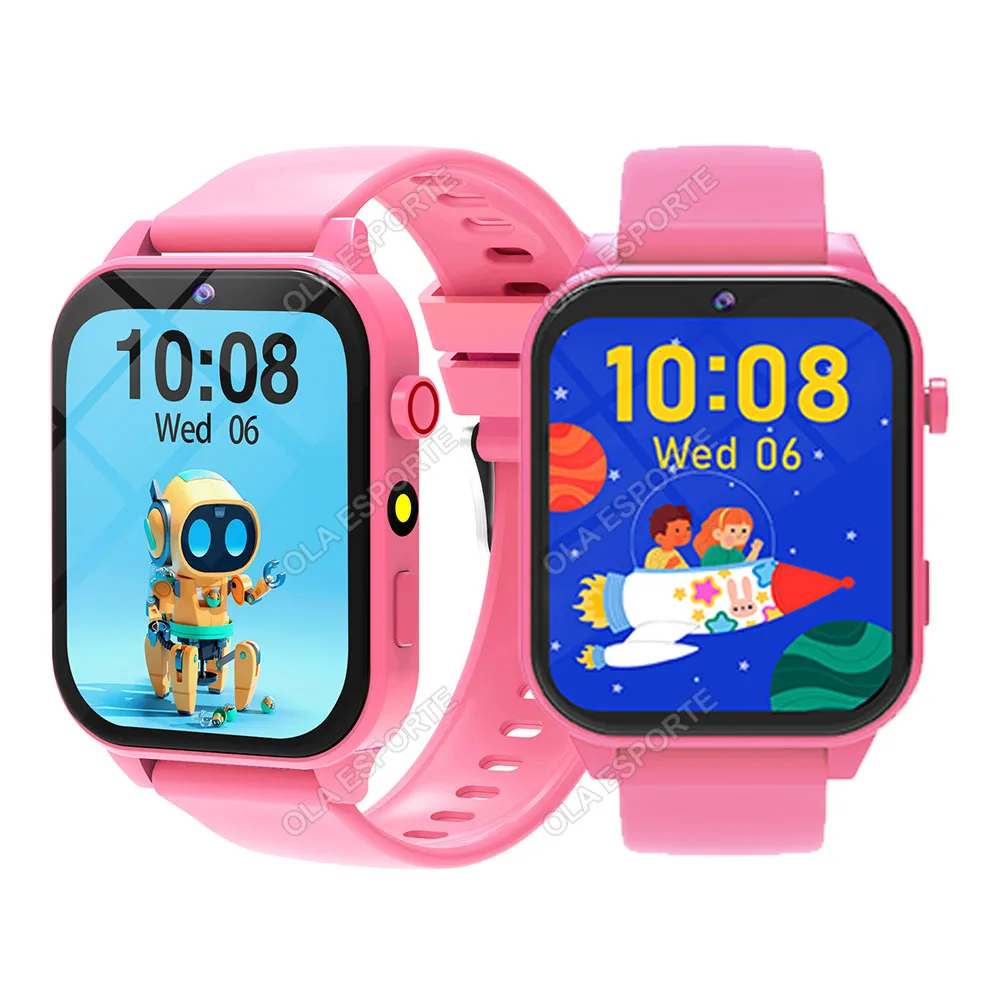 Smartwatch Infantil MDUG com Tela Sensível ao Toque HD, Câmera, Monitor de Sono, Despertador e Calculadora (2 Unidades Rosa)