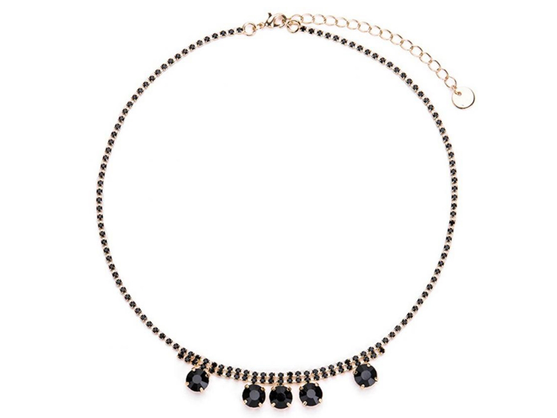 Colar De Mulher Pendente Strass Acessório Fashion