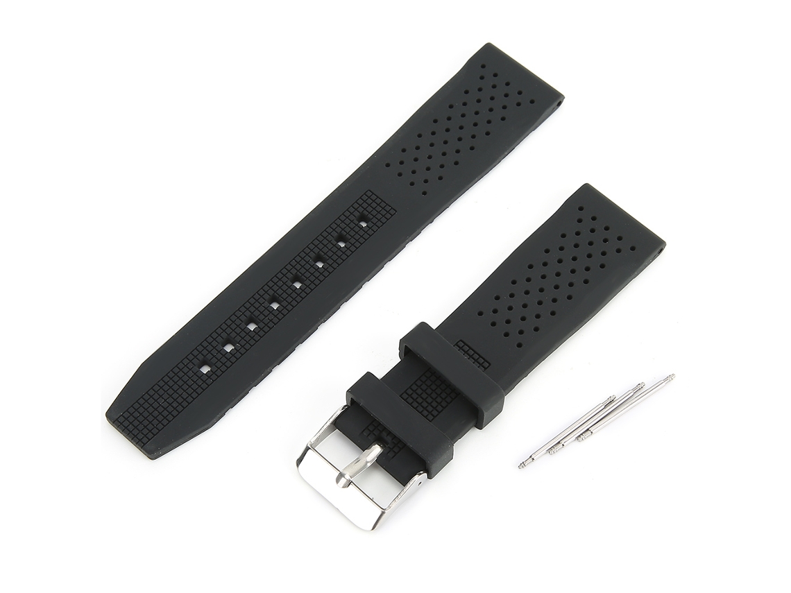 Correa De Reloj De 22mm Silicona Hebilla Pin Impermeable Resistente Al Sudor Accesorio
