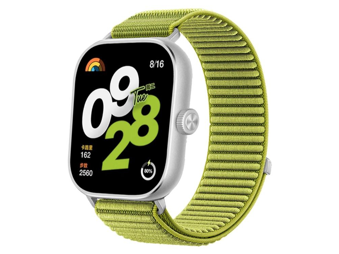 Bracelete Nylon Trançado com Fecho de Velcro Verde para Redmi Watch 6/5/4 XIAOMOYU