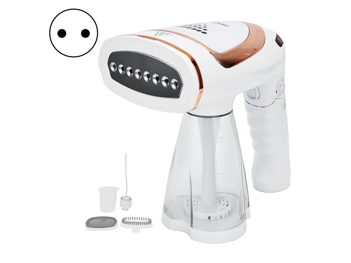 Vaporizador de mão dobrável 1600w para roupas com reservatório de água de 250ml, plugue LAXISCREED