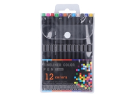 Conjunto De 12 Plumas De Tinta Sublimatória Com Ponta Fina De 0.4mm E Adaptador Número 6 Para Transferência De Calor