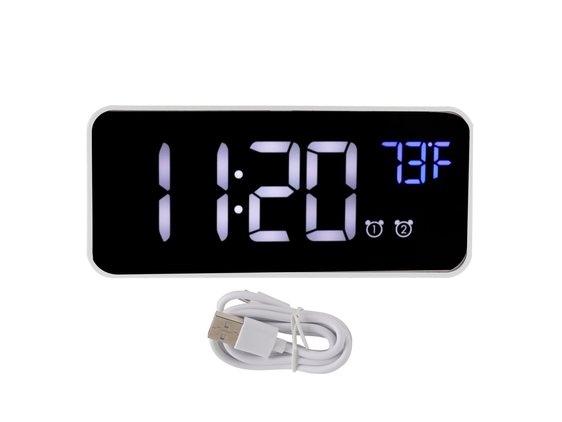 Relógio Despertador Digital Led com Termômetro e Snooze | S/MARCA